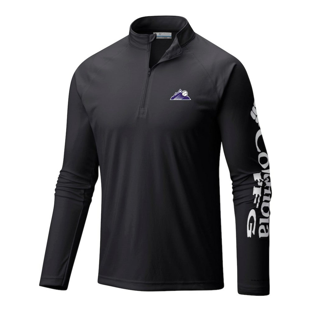 Colorado Rockies Columbia Terminal Tackle Omni-Wick Raglan Quarter-Zip Pullover - Black - Columbia Online