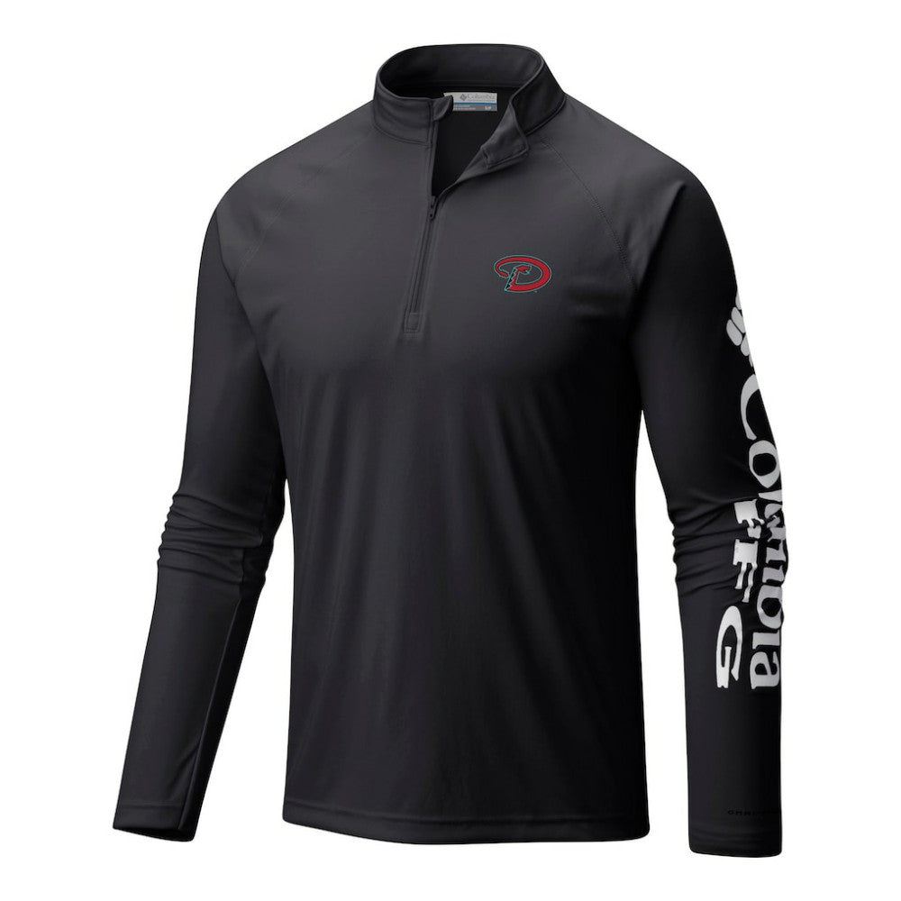 Arizona Diamondbacks Columbia Terminal Tackle Omni-Wick Raglan Quarter-Zip Pullover - Black - Columbia Online