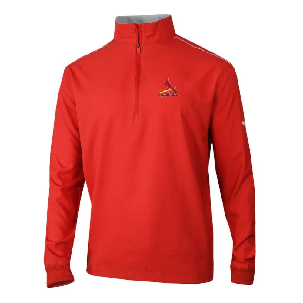 St. Louis Cardinals Columbia Omni-Wick Bogey's Paradise Quarter-Zip Pullover - Red - Columbia on Sale