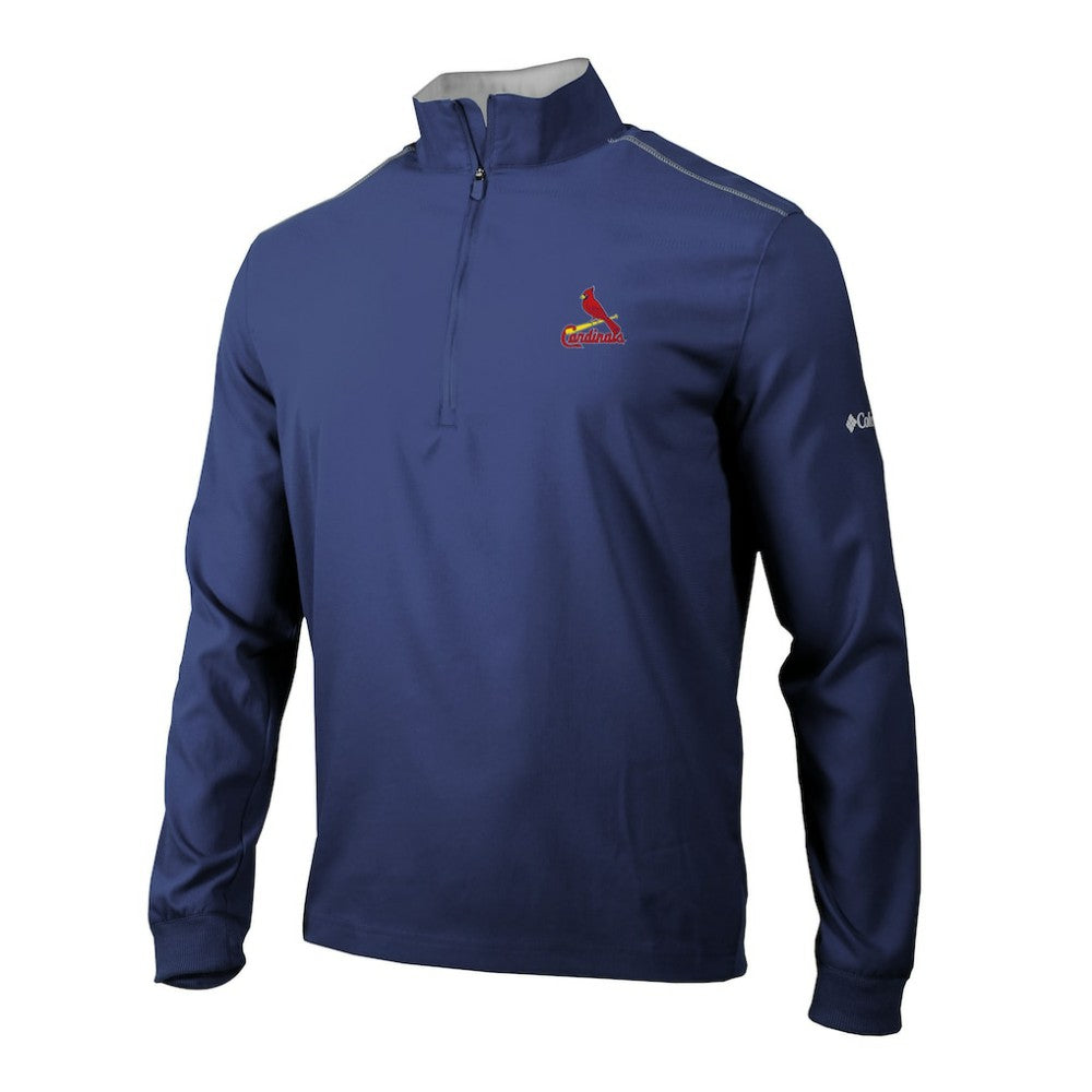 St. Louis Cardinals Columbia Omni-Wick Bogey's Paradise Quarter-Zip Pullover - Navy - Columbia on Sale