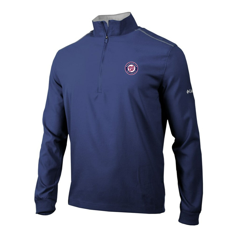 Washington Nationals Columbia Omni-Wick Bogey's Paradise Quarter-Zip Pullover - Navy - Columbia Discount