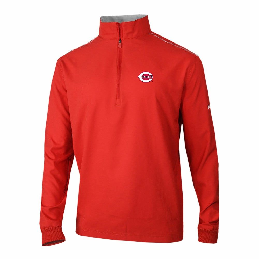 Cincinnati Reds Columbia Omni-Wick Bogey's Paradise Quarter-Zip Pullover - Red - Columbia Lifestyle