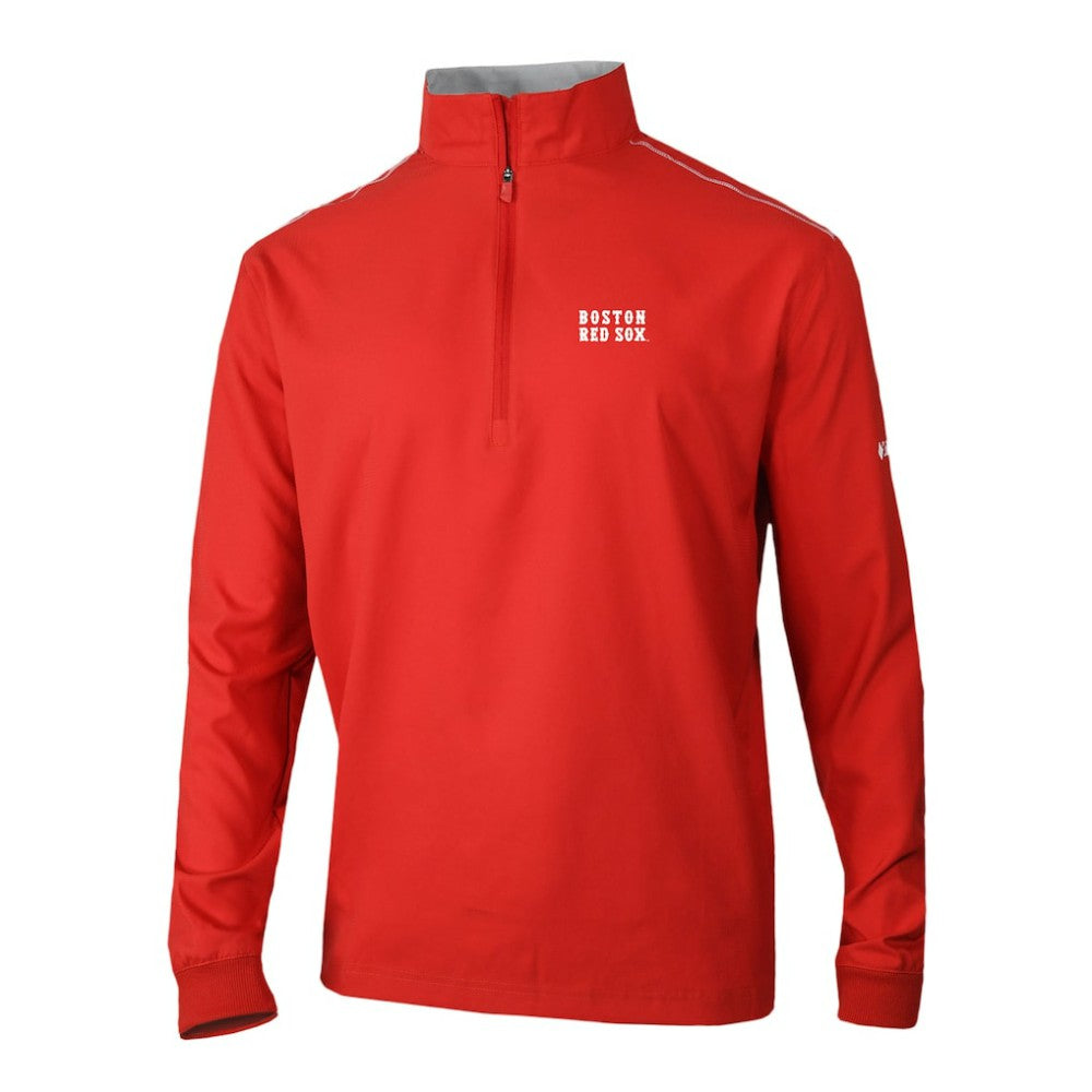 Boston Red Sox Columbia Omni-Wick Bogey's Paradise Quarter-Zip Pullover - Red - Columbia Sale
