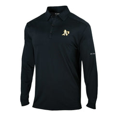 Athletics Columbia Omni-Wick Pin High Long Sleeve Polo - Black - Columbia Online