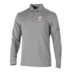 Texas Rangers Columbia Omni-Wick Pin High Long Sleeve Polo - Gray - Columbia Online