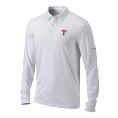 Texas Rangers Columbia Omni-Wick Pin High Long Sleeve Polo - White - Columbia Lifestyle