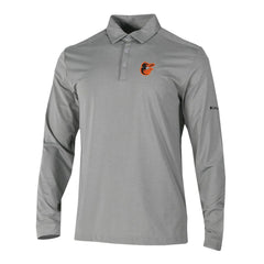 Baltimore Orioles Columbia Omni-Wick Pin High Long Sleeve Polo - Gray - Columbia Lifestyle