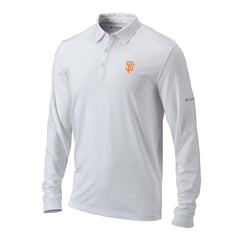 San Francisco Giants Columbia Omni-Wick Pin High Long Sleeve Polo - White - Columbia Discount
