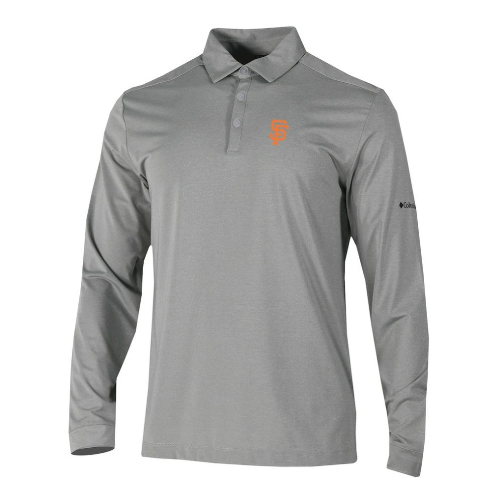 San Francisco Giants Columbia Omni-Wick Pin High Long Sleeve Polo - Gray - Columbia Lifestyle