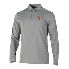 St. Louis Cardinals Columbia Omni-Wick Pin High Long Sleeve Polo - Gray - Columbia Sale