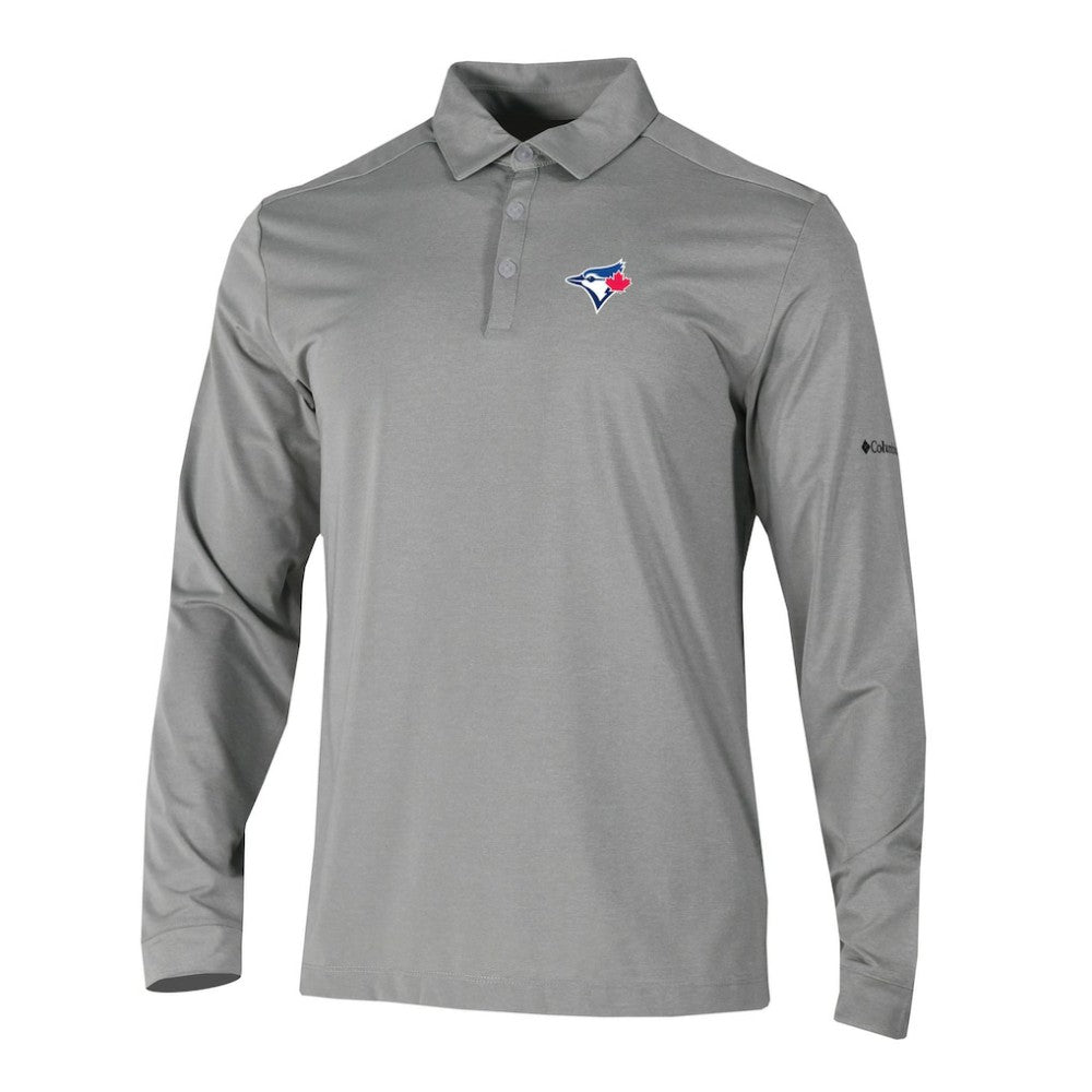 Toronto Blue Jays Columbia Omni-Wick Pin High Long Sleeve Polo - Gray - Columbia Discount