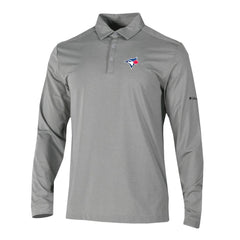 Toronto Blue Jays Columbia Omni-Wick Pin High Long Sleeve Polo - Gray - Columbia Discount