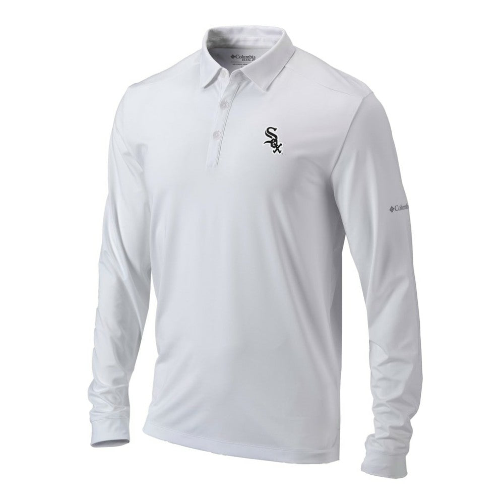 Chicago White Sox Columbia Omni-Wick Pin High Long Sleeve Polo - White - Columbia Lifestyle
