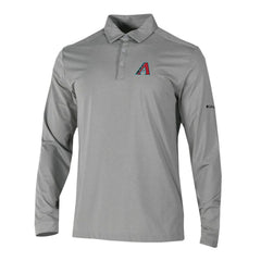Arizona Diamondbacks Columbia Omni-Wick Pin High Long Sleeve Polo - Gray - Columbia on Sale