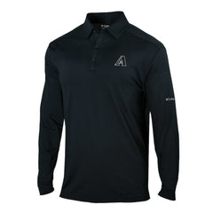 Arizona Diamondbacks Columbia Omni-Wick Pin High Long Sleeve Polo - Black - Columbia Lifestyle