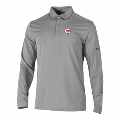 Cincinnati Reds Columbia Omni-Wick Pin High Long Sleeve Polo - Gray - Columbia Discount