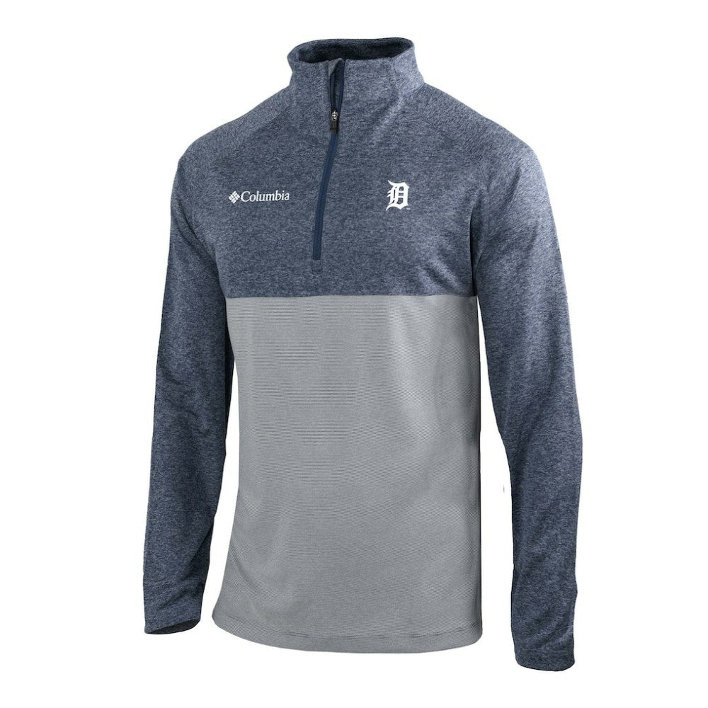Detroit Tigers Columbia Omni-Wick Raglan Rockin' It Quarter-Zip Pullover - Navy - Columbia on Sale