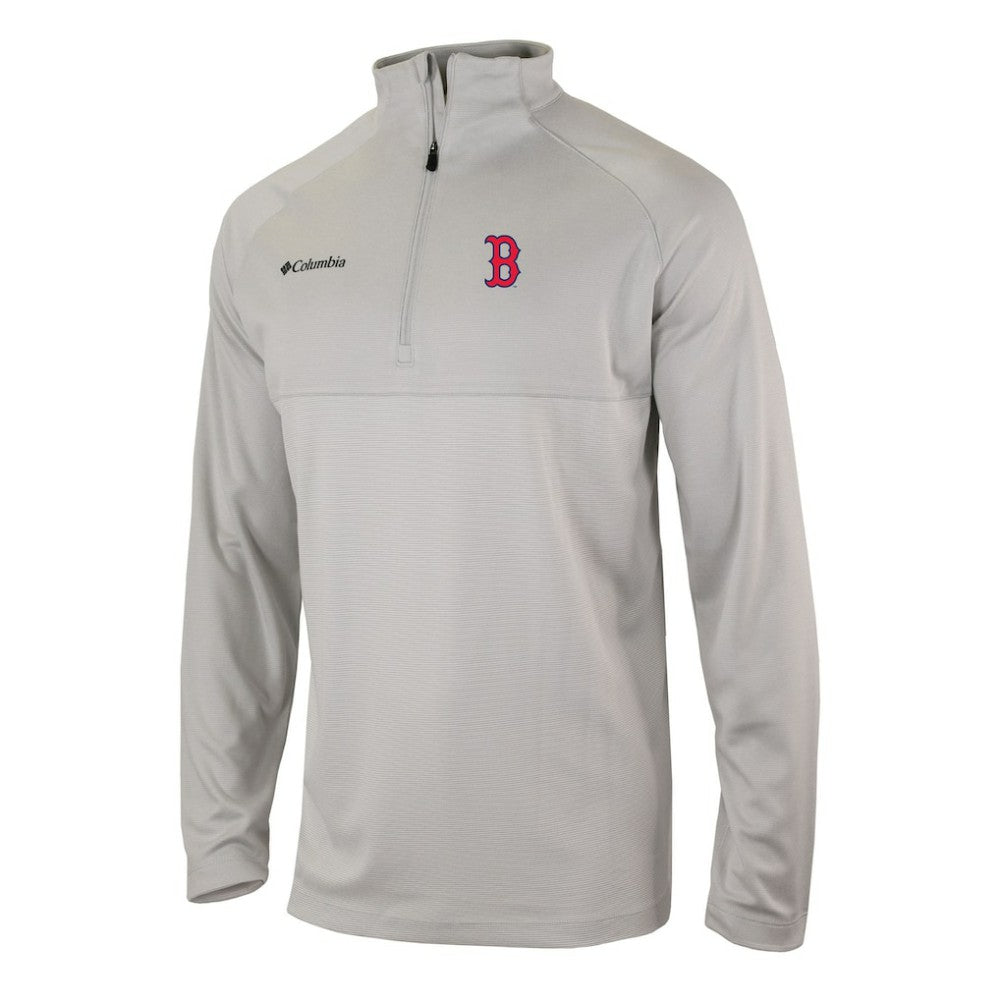 Boston Red Sox Columbia Omni-Wick Raglan Rockin' It Quarter-Zip Pullover - Gray - Columbia Online