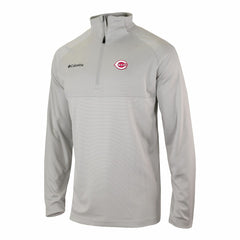 Cincinnati Reds Columbia Omni-Wick Raglan Rockin' It Quarter-Zip Pullover - Gray - Columbia Lifestyle
