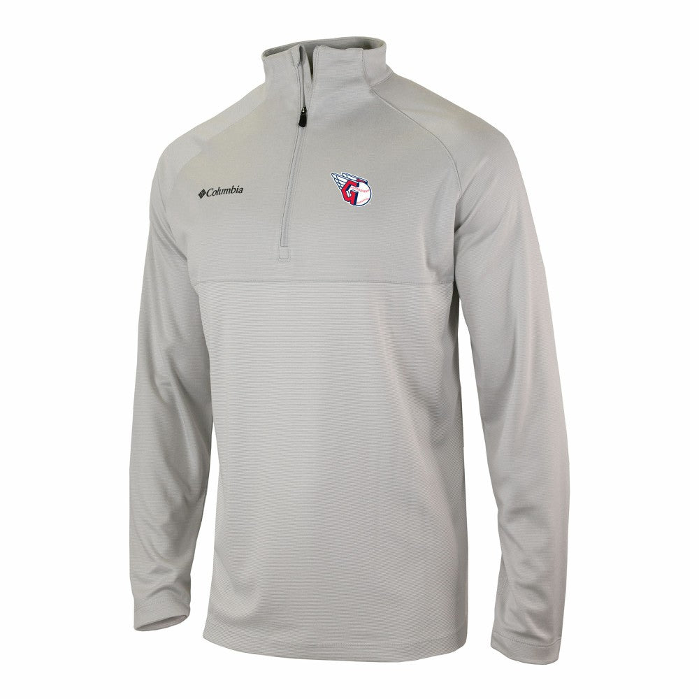 Cleveland Guardians Columbia Omni-Wick Raglan Rockin' It Quarter-Zip Pullover - Gray - Columbia on Sale