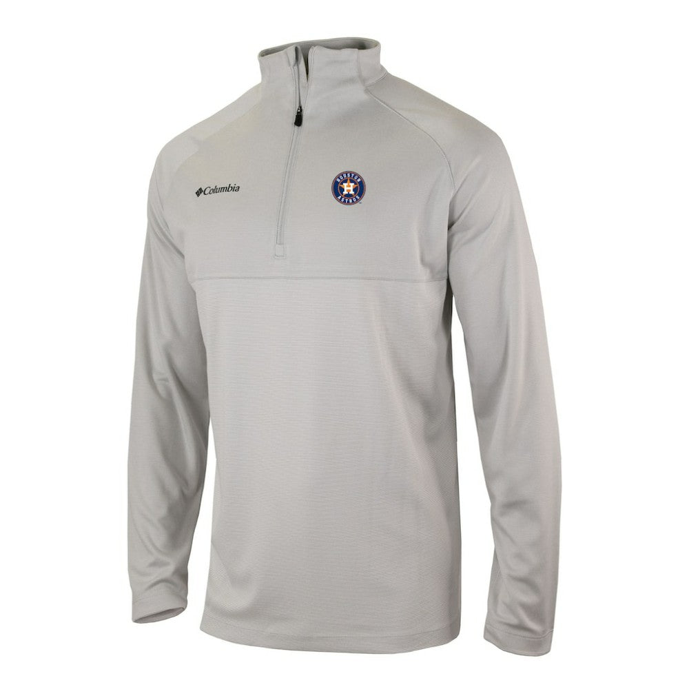 Houston Astros Columbia Omni-Wick Raglan Rockin' It Quarter-Zip Pullover - Gray - Columbia Sale