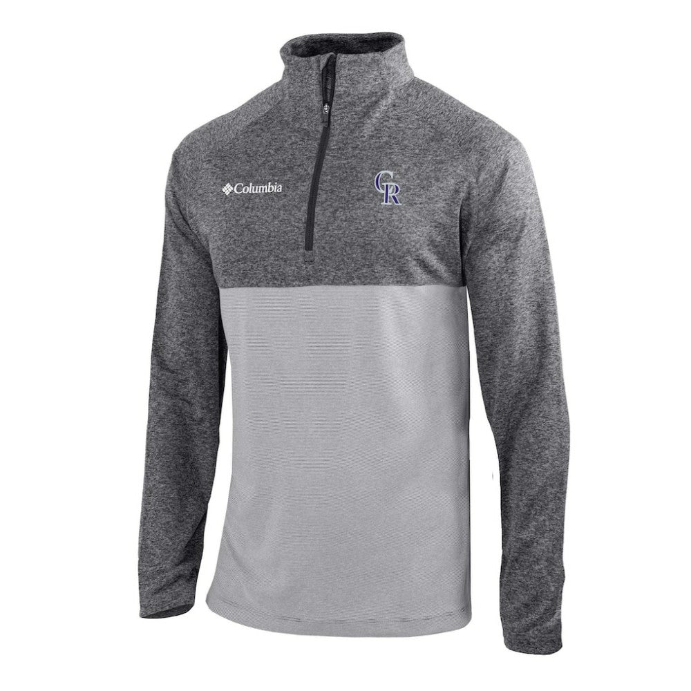 Colorado Rockies Columbia Omni-Wick Raglan Rockin' It Quarter-Zip Pullover - Gray - Columbia on Sale