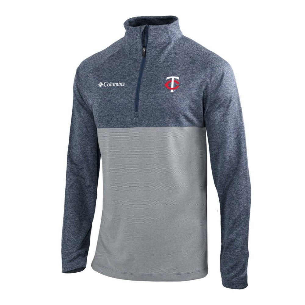 Minnesota Twins Columbia Omni-Wick Raglan Rockin' It Quarter-Zip Pullover - Navy - Columbia Discount