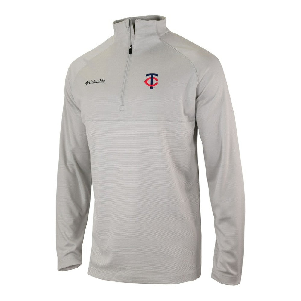 Minnesota Twins Columbia Omni-Wick Raglan Rockin' It Quarter-Zip Pullover - Gray - Columbia on Sale