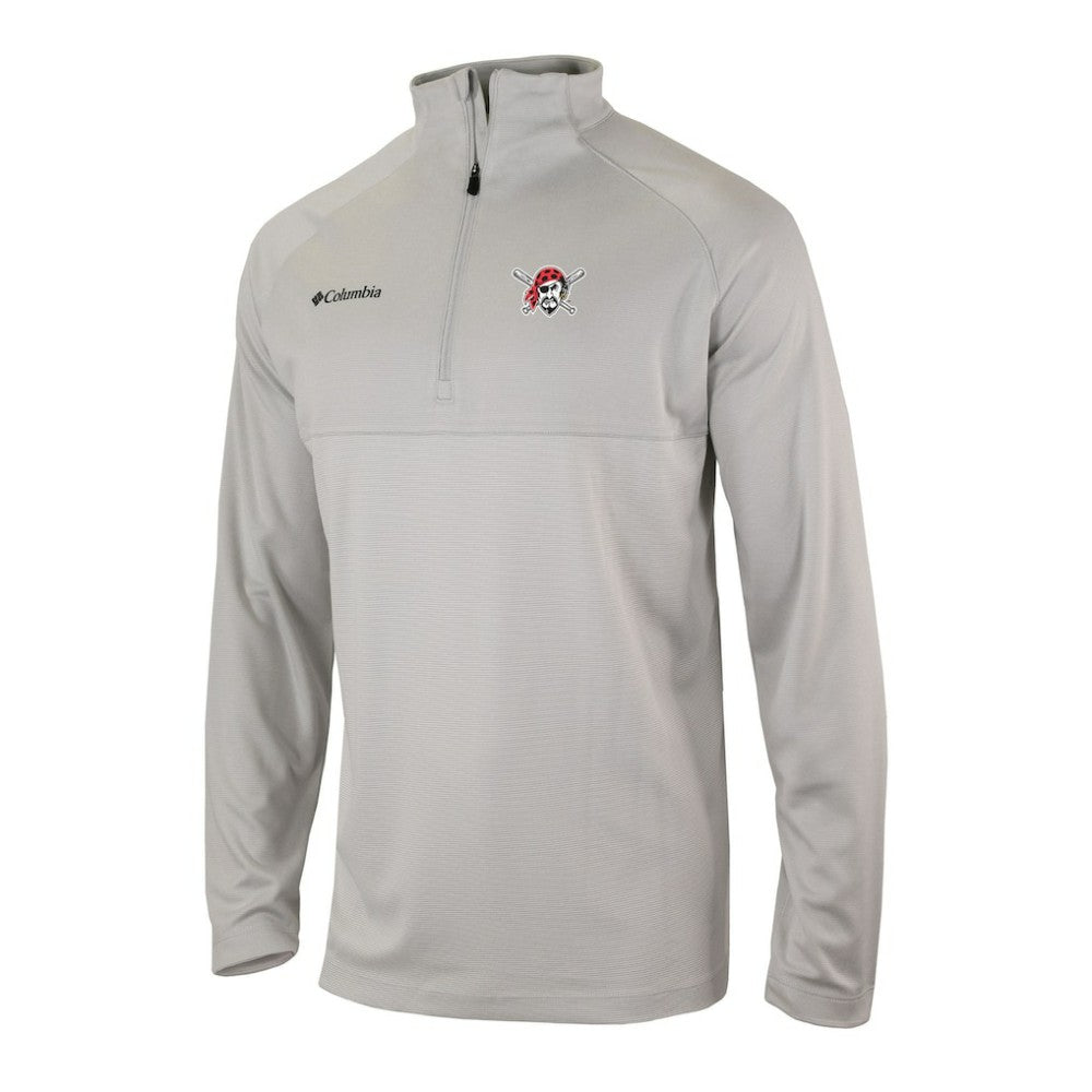 Pittsburgh Pirates Columbia Omni-Wick Raglan Rockin' It Quarter-Zip Pullover - Gray - Columbia Lifestyle