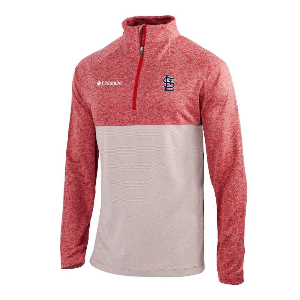 St. Louis Cardinals Columbia Omni-Wick Raglan Rockin' It Quarter-Zip Pullover - Red - Columbia on Sale