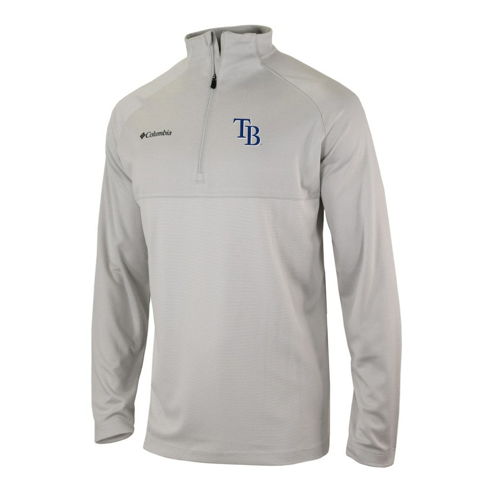 Tampa Bay Rays Columbia Omni-Wick Raglan Rockin' It Quarter-Zip Pullover - Gray - Columbia Discount