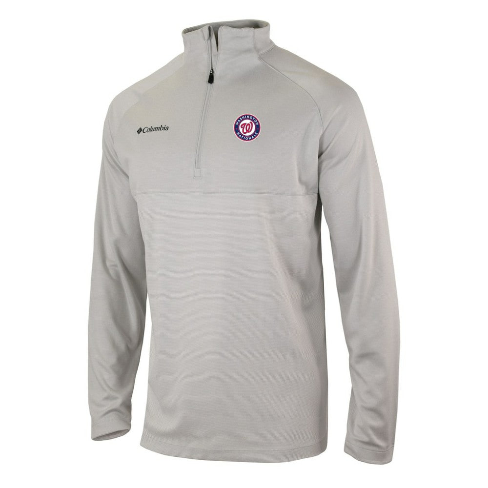 Washington Nationals Columbia Omni-Wick Raglan Rockin' It Quarter-Zip Pullover - Gray - Columbia on Sale