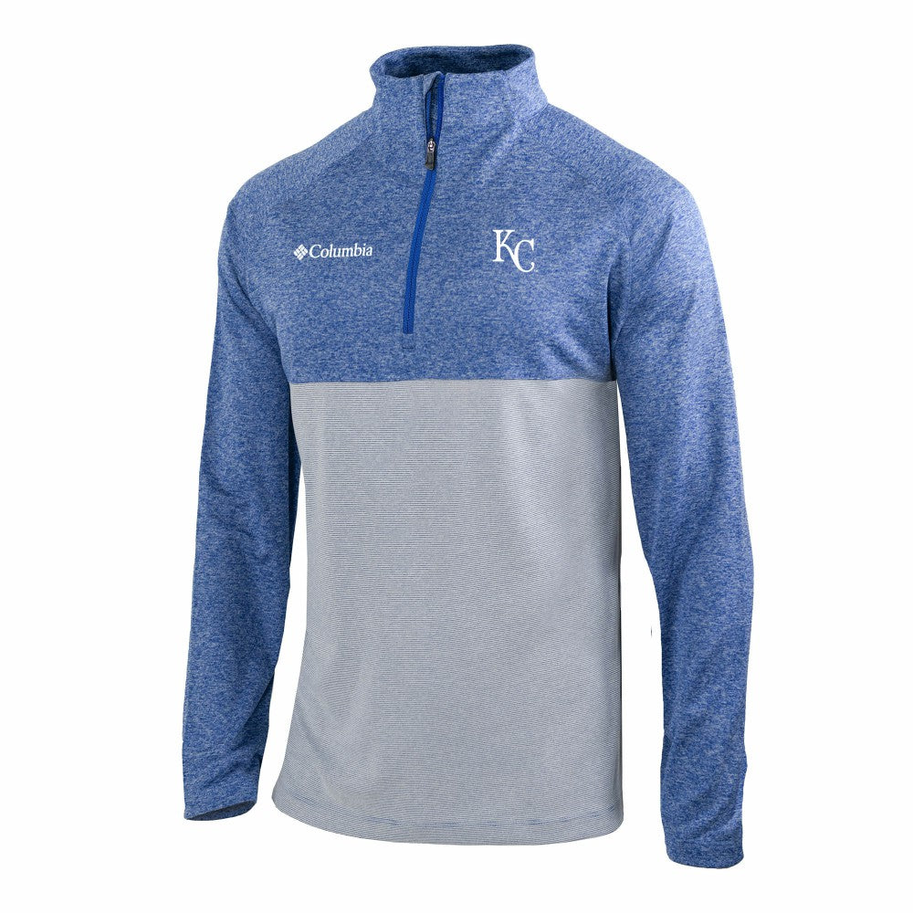 Kansas City Royals Columbia Omni-Wick Raglan Rockin' It Quarter-Zip Pullover - Royal - Columbia Discount