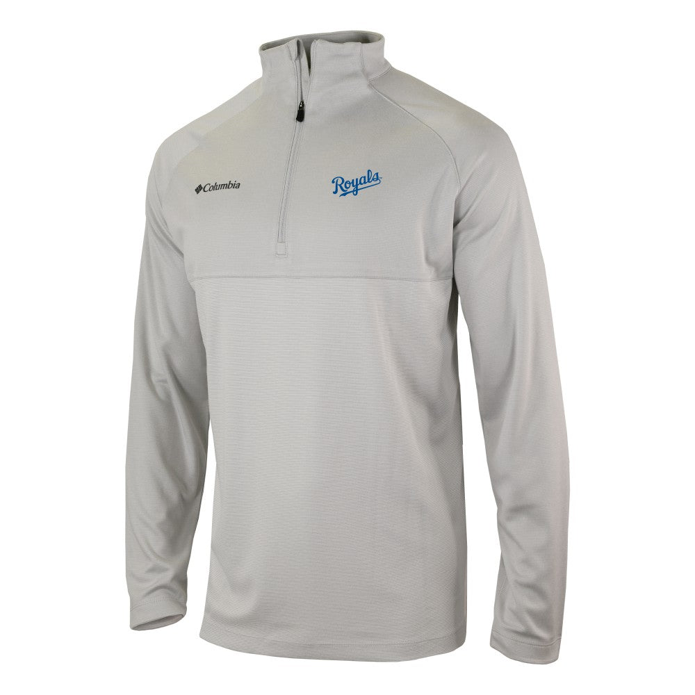 Kansas City Royals Columbia Omni-Wick Raglan Rockin' It Quarter-Zip Pullover - Navy - Columbia Lifestyle