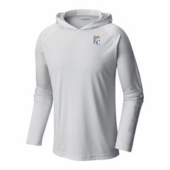 Kansas City Royals Columbia Terminal Tackle Omni-Shade Raglan Pullover Hoodie - White - Columbia Sale