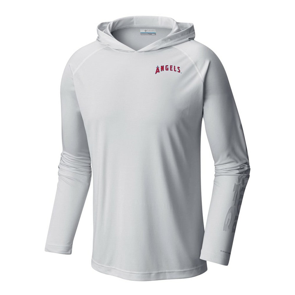 Los Angeles Angels Columbia Terminal Tackle Omni-Shade Pullover Hoodie - White - Columbia Discount