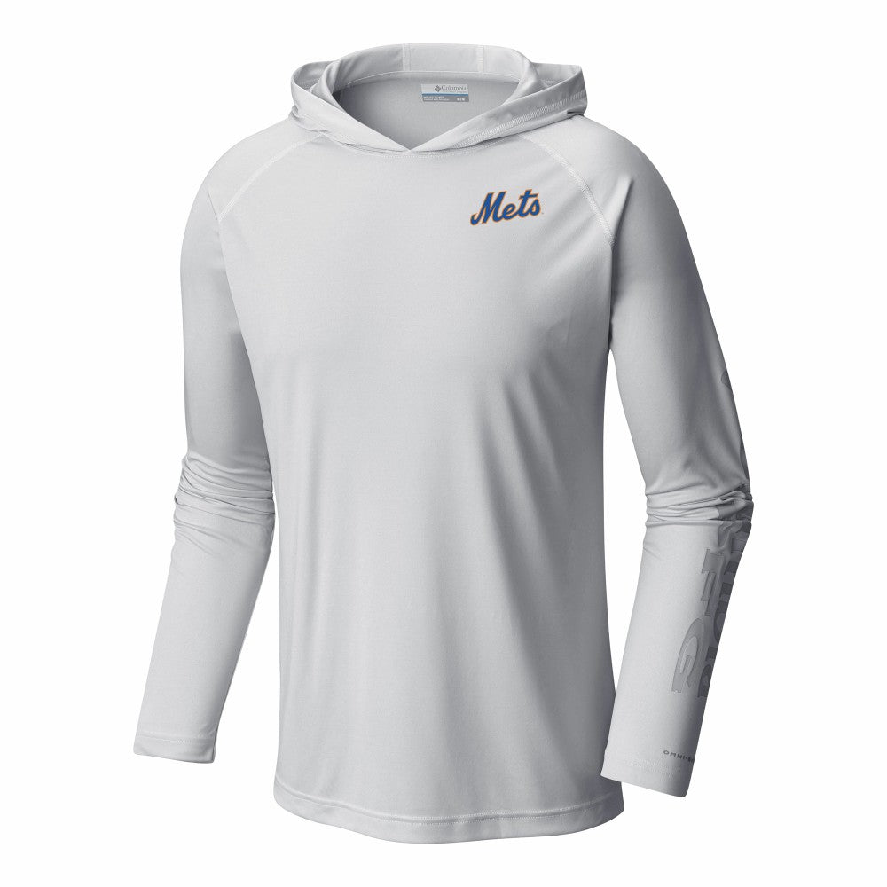 New York Mets Columbia Terminal Tackle Omni-Shade Pullover Hoodie - White - Columbia Online
