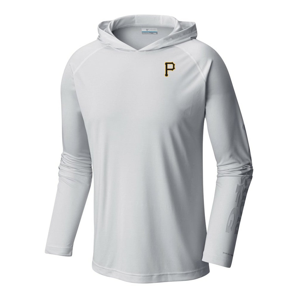 Pittsburgh Pirates Columbia Terminal Tackle Omni-Shade Pullover Hoodie - Gray - Columbia on Sale