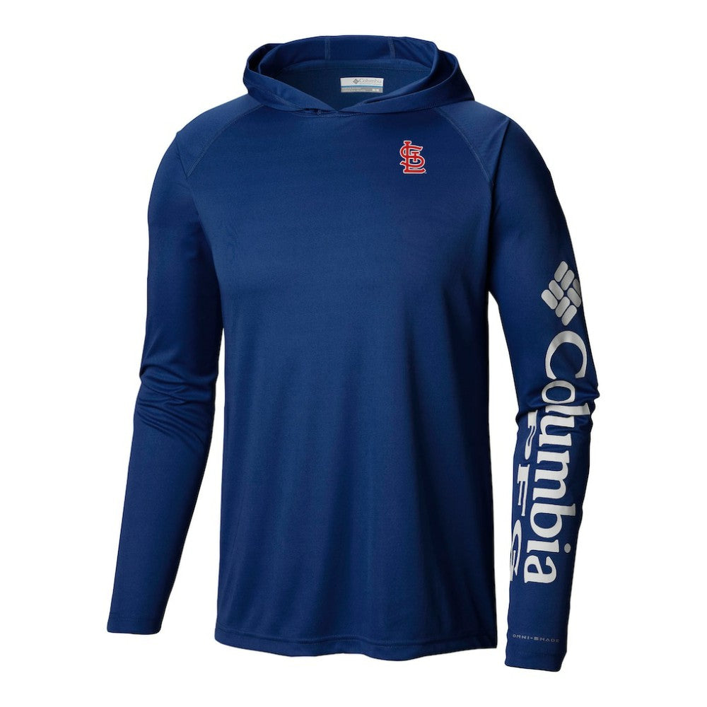 St. Louis Cardinals Columbia Terminal Tackle Omni-Shade Pullover Hoodie - Navy - Columbia Discount