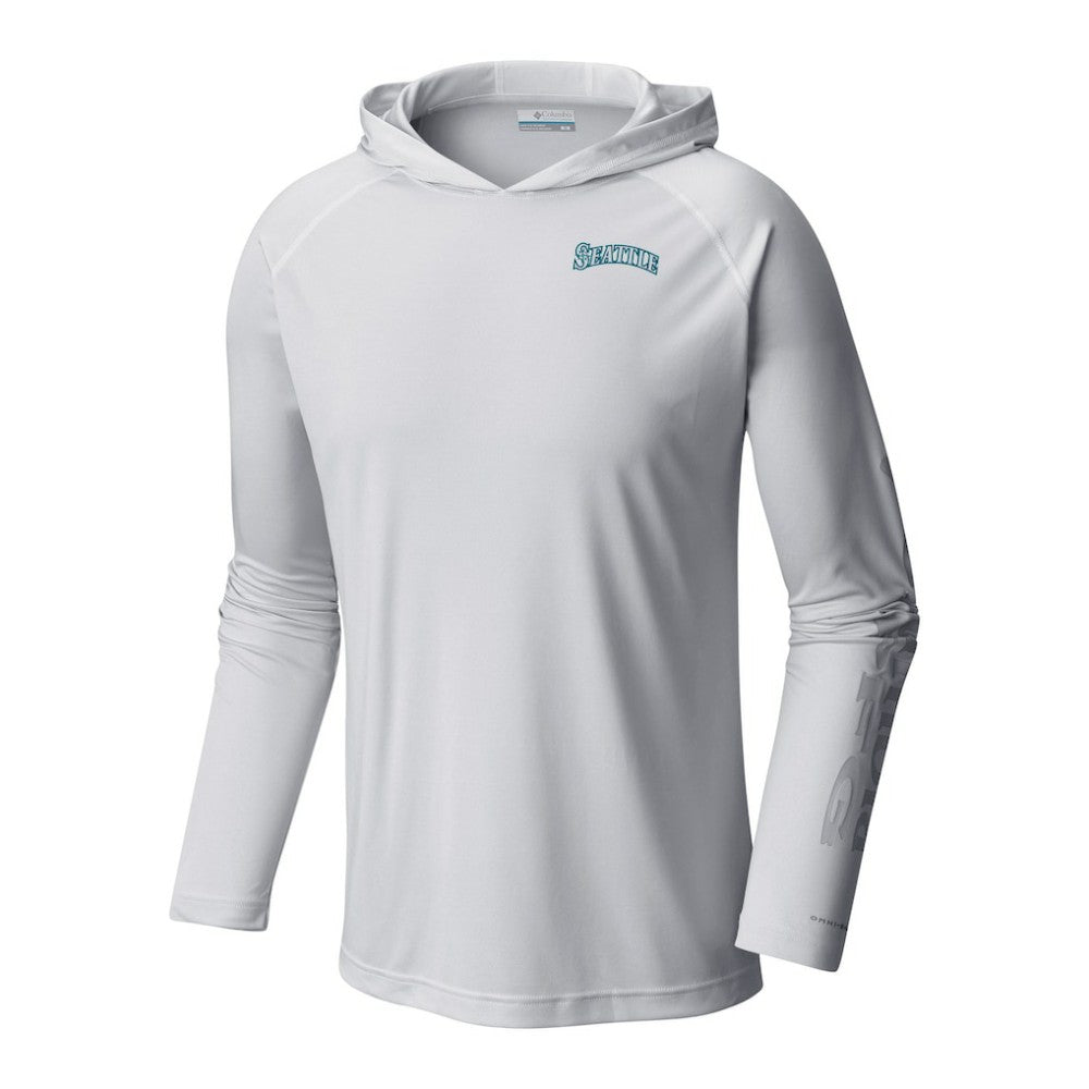 Seattle Mariners Columbia Terminal Tackle Omni-Shade Pullover Hoodie - White - Columbia on Sale