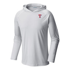 Texas Rangers Columbia Terminal Tackle Omni-Shade Pullover Hoodie - White - Columbia Sale