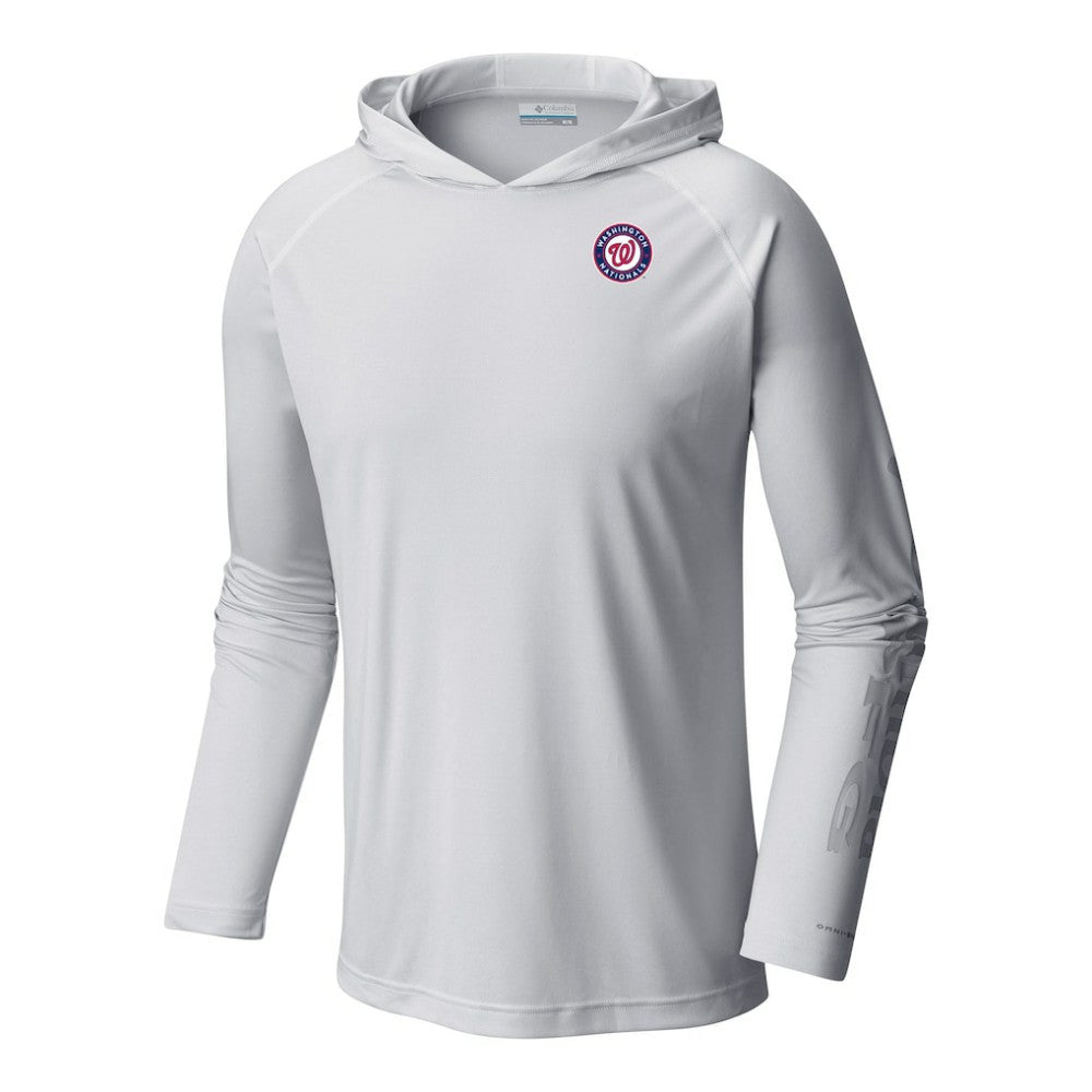 Washington Nationals Columbia Terminal Tackle Omni-Shade Pullover Hoodie - White - Columbia Discount
