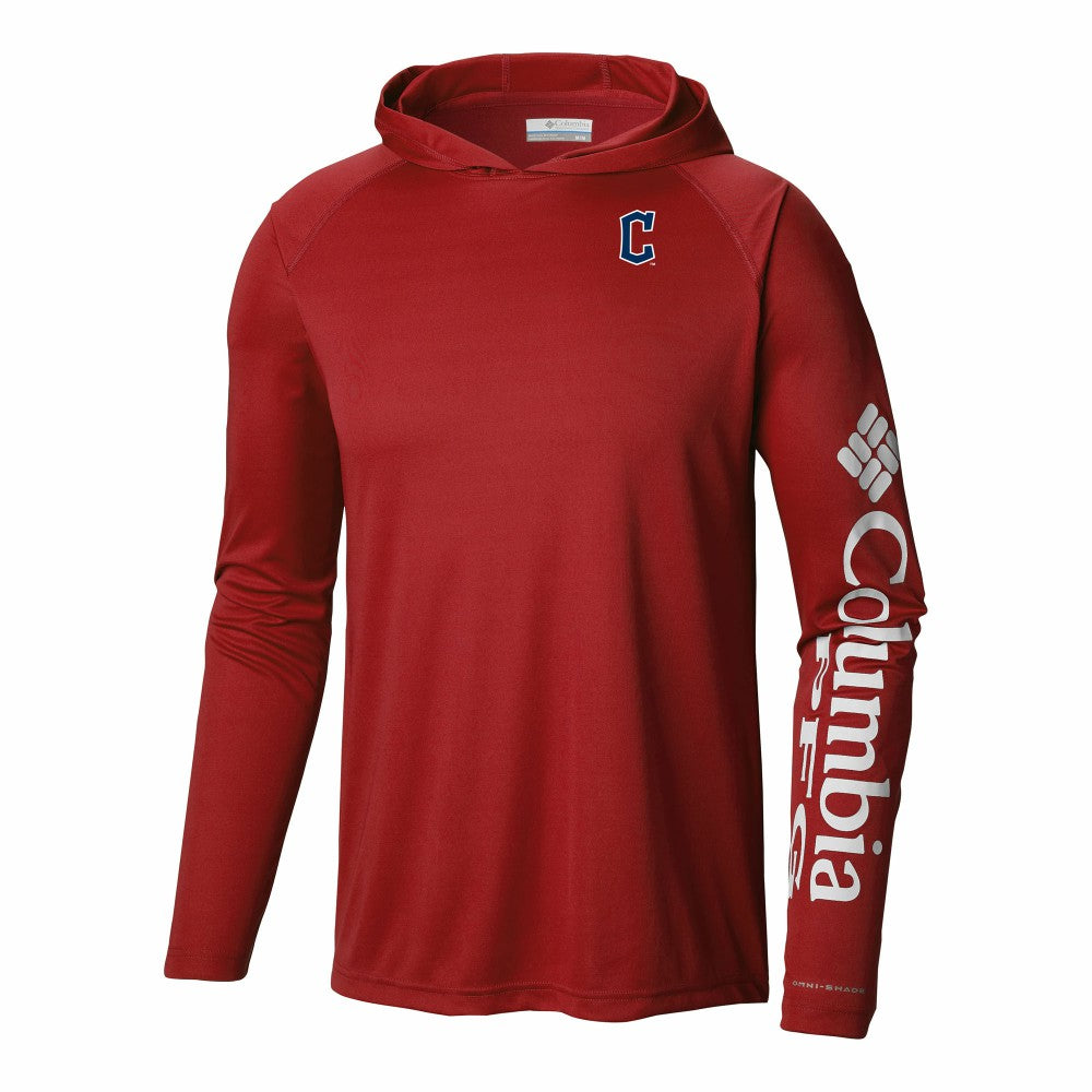 Cleveland Guardians Columbia Terminal Tackle Omni-Shade Pullover Hoodie - Red - Columbia Online