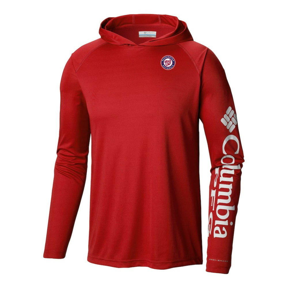 Washington Nationals Columbia Terminal Tackle Omni-Shade Pullover Hoodie - Red - Columbia on Sale