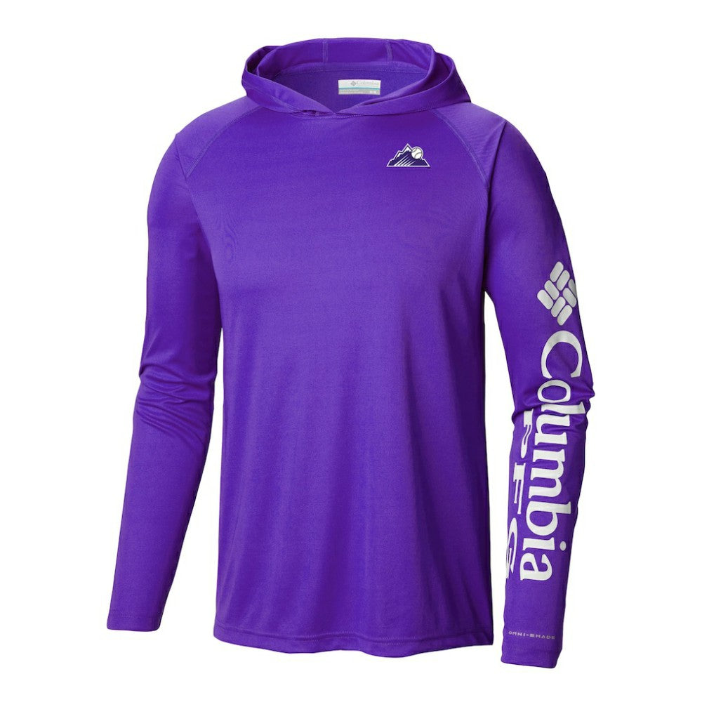 Colorado Rockies Columbia Terminal Tackle Omni-Shade Pullover Hoodie - Purple - Columbia on Sale