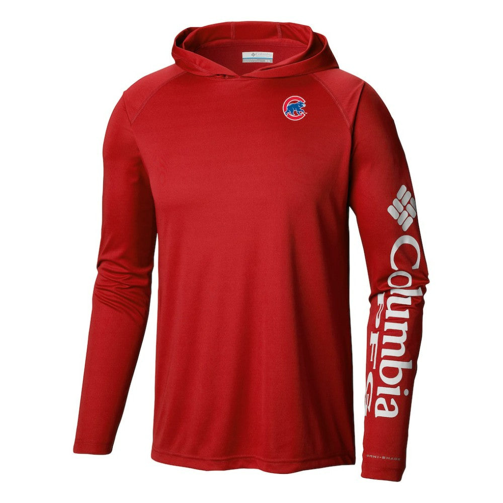 Chicago Cubs Columbia Terminal Tackle Omni-Shade Pullover Hoodie - Red - Columbia Lifestyle