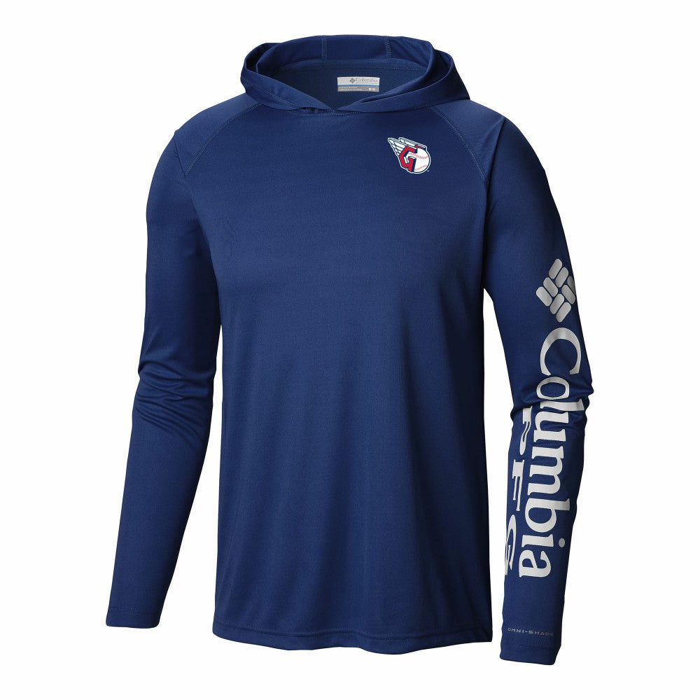 Cleveland Guardians Columbia Terminal Tackle Omni-Shade Pullover Hoodie - Navy - Columbia on Sale
