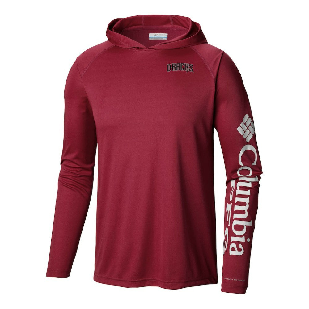 Arizona Diamondbacks Columbia Terminal Tackle Omni-Shade Pullover Hoodie - Red - Columbia Discount