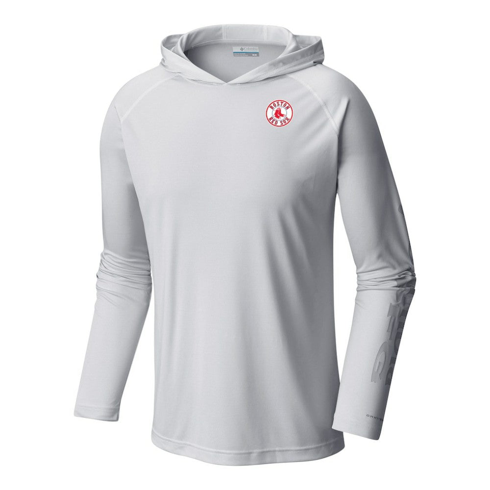 Boston Red Sox Columbia Terminal Tackle Omni-Shade Pullover Hoodie - White - Columbia Online