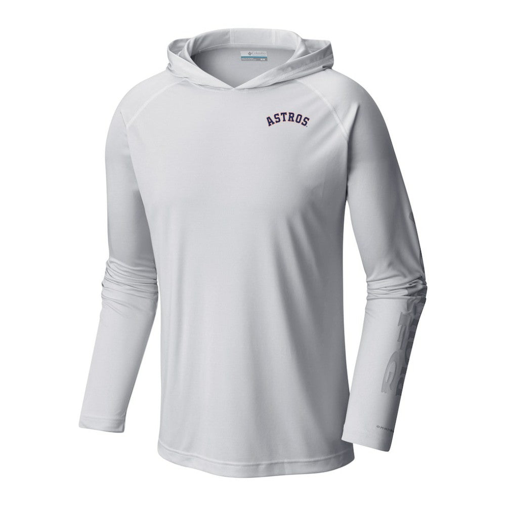 Houston Astros Columbia Terminal Tackle Omni-Shade Pullover Hoodie - White - Columbia on Sale